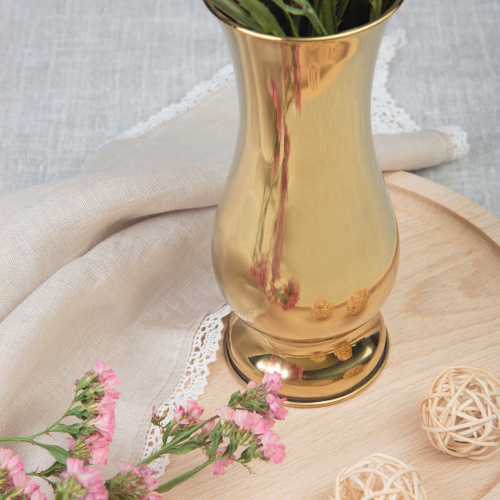 Купить ваза из нержавеющей стали под золото №2 фото 4
